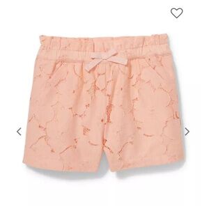 NWOT, Janie and Jack Tropical Peach Lace Short, Size 5